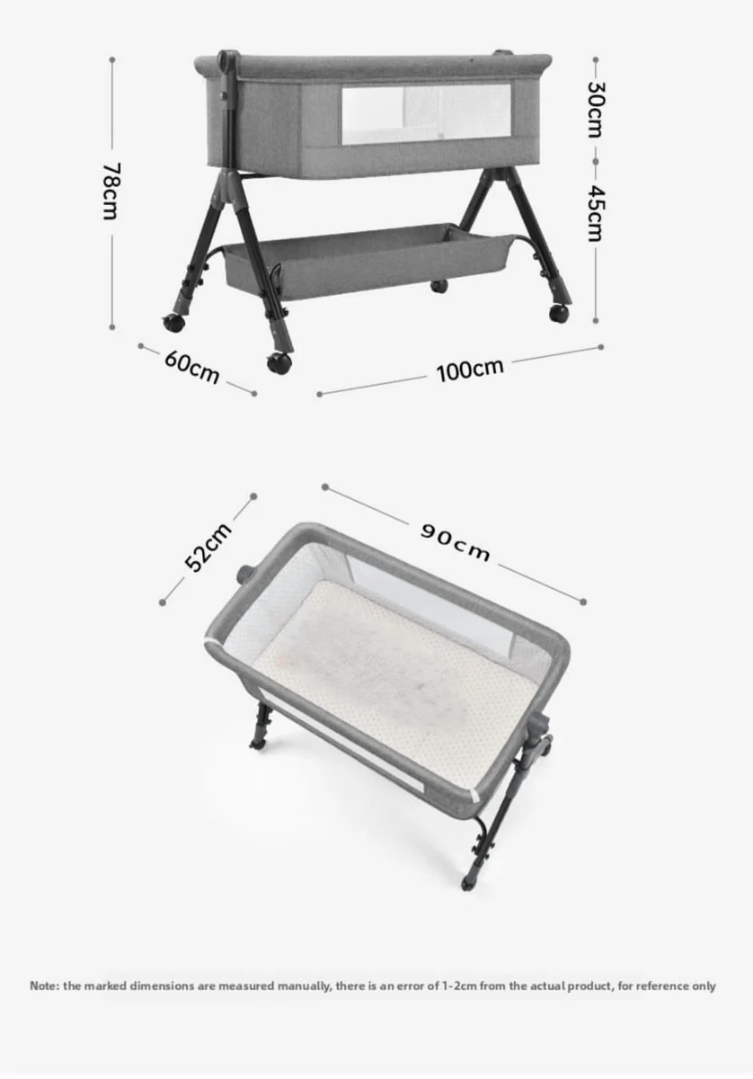 4-in-1 Baby Bedside Crib with Changing Table & Mosquito Net – photo 5
