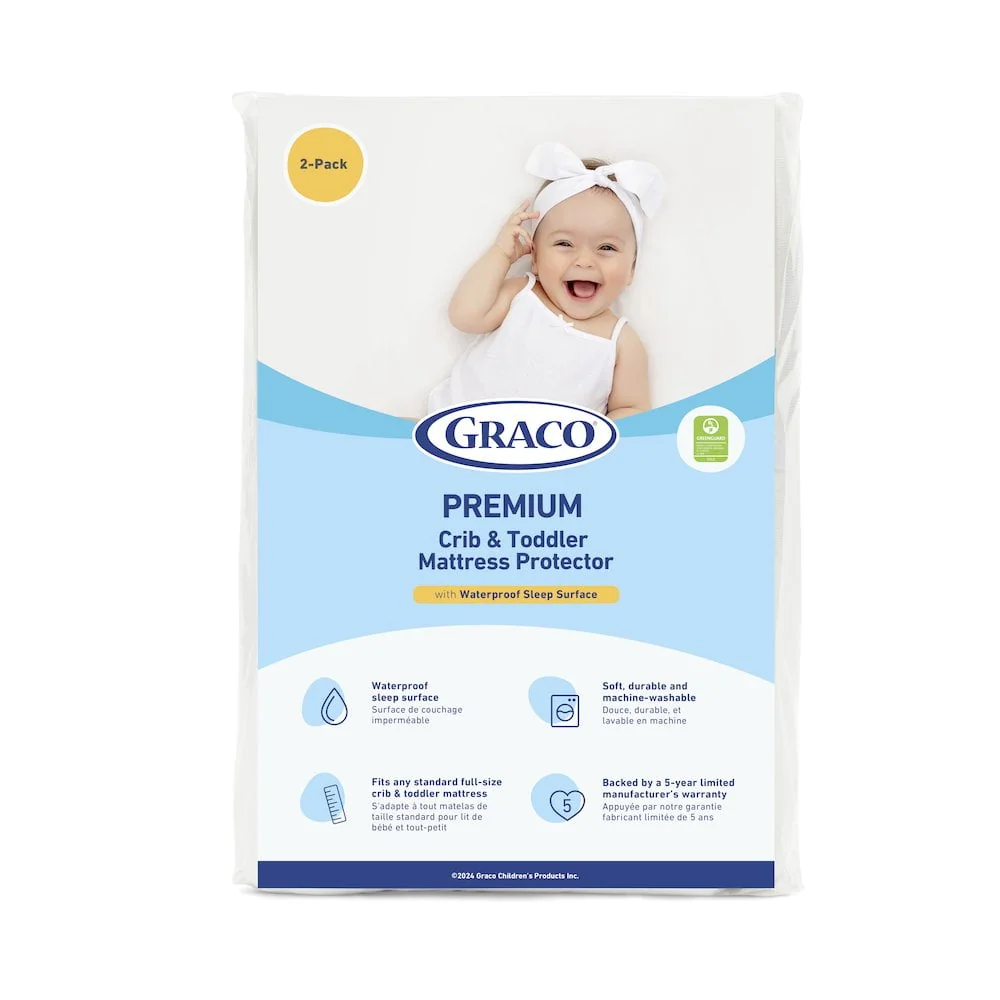 Graco Premium Waterproof Crib & Toddler Mattress Protector