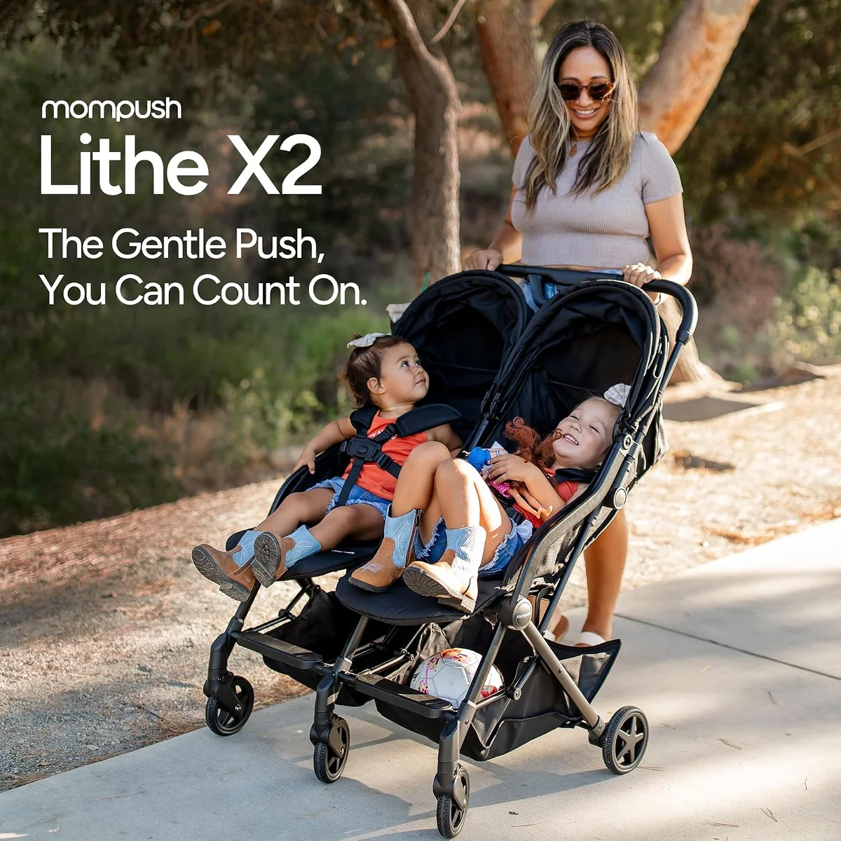 Mompush Lithe X2 Double Stroller (Side by Side) – photo 2