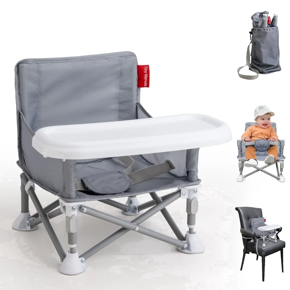 Tiny Marvels 3-in-1 Portable Baby Chair with Tray