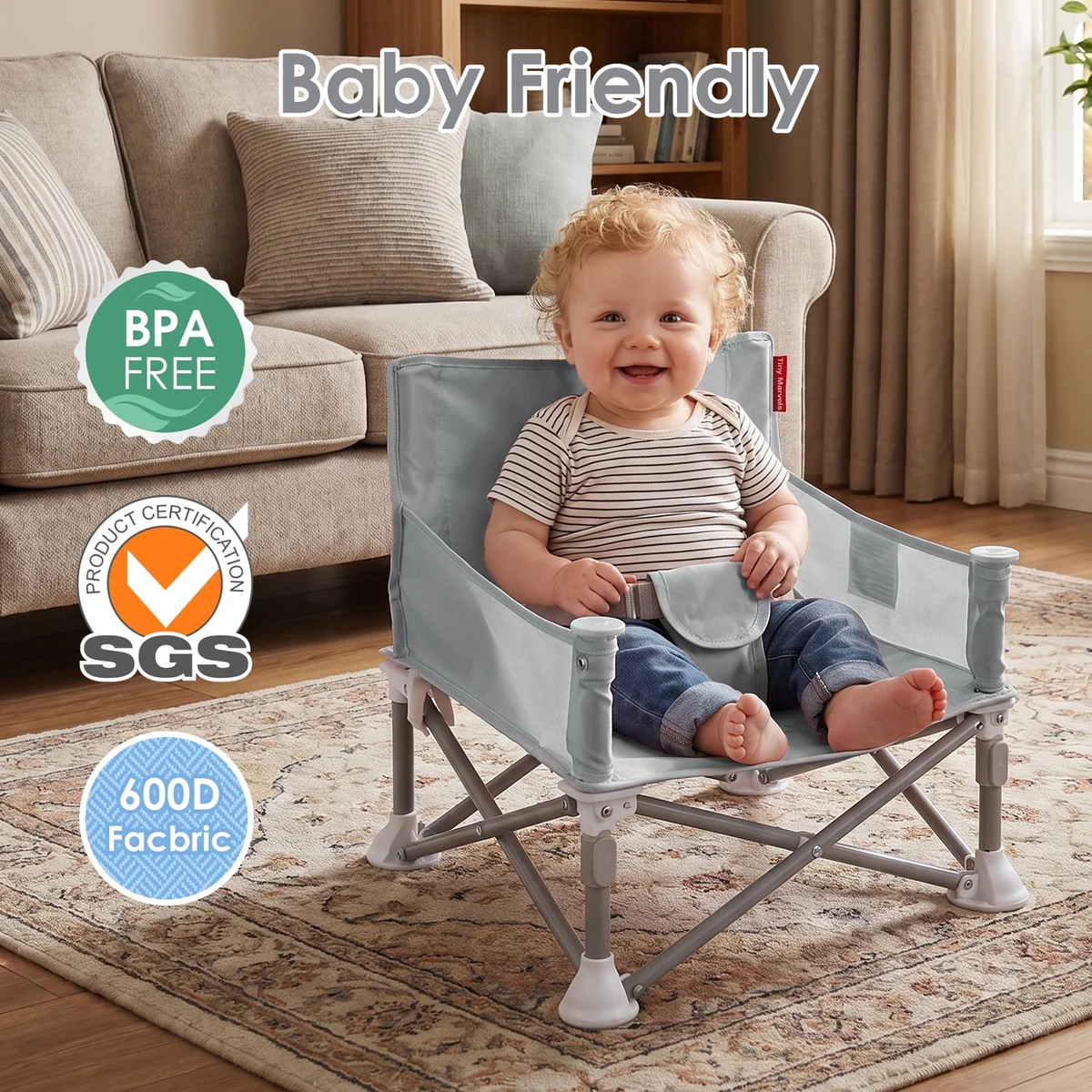 Tiny Marvels 3-in-1 Portable Baby Chair with Tray – photo 6